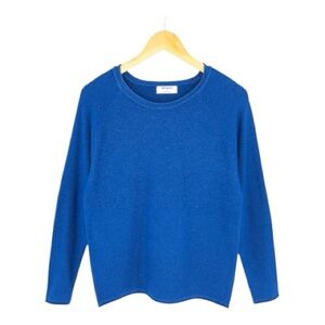 Zenana Viscose Classic Blue Long Sleeve Sweater